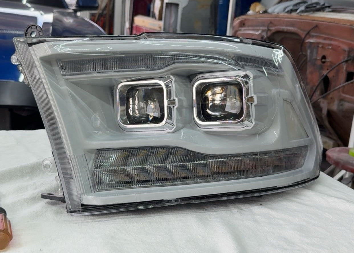 2009-2018 Color Matched RAM Headlights Halo Style